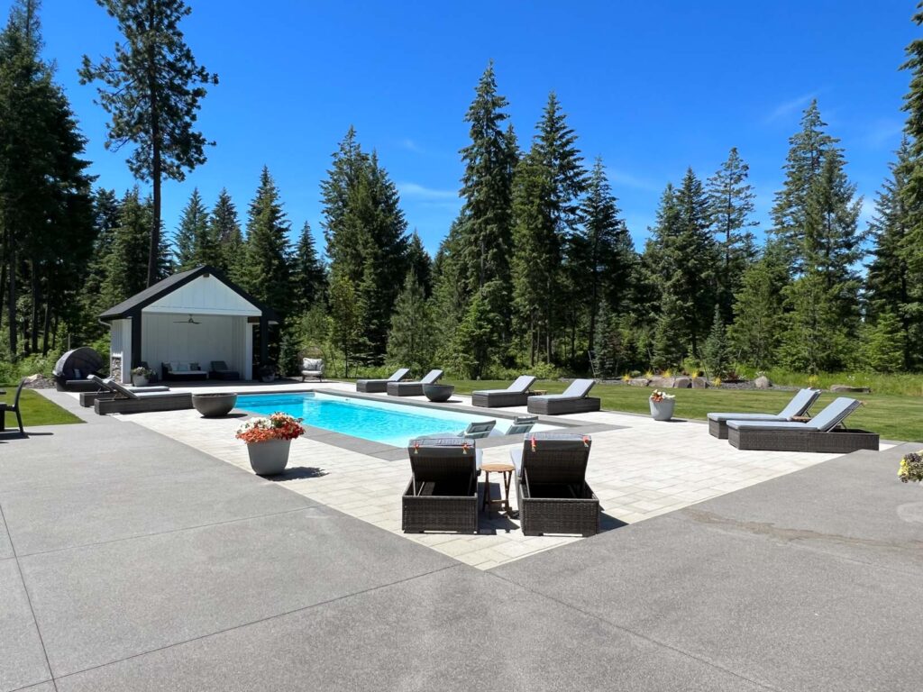 Latham fiberglass pool option for Spokane and North Idaho backyard