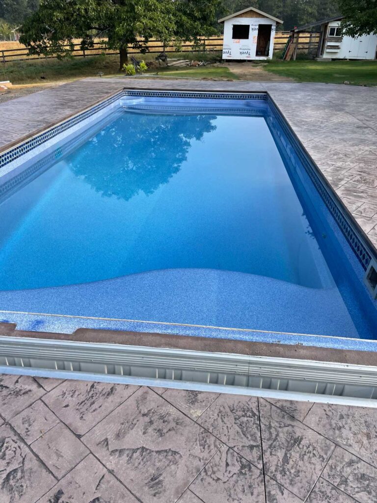 Fiberglass pool installation