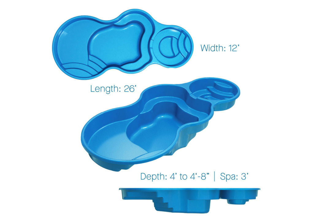 Latham Axiom 12 Deluxe fiberglass pool shell model